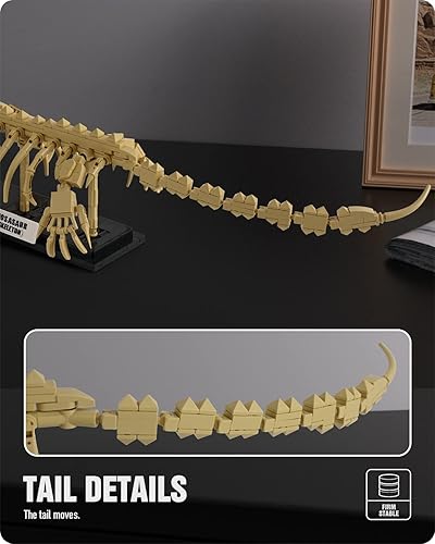 Miniatura 5 de Nifeliz Mosasaurus - Kit de construcción de fósiles de dinosaurio, impresionante decoración de modelo de esqueleto de dinosaurio, juego de juguetes