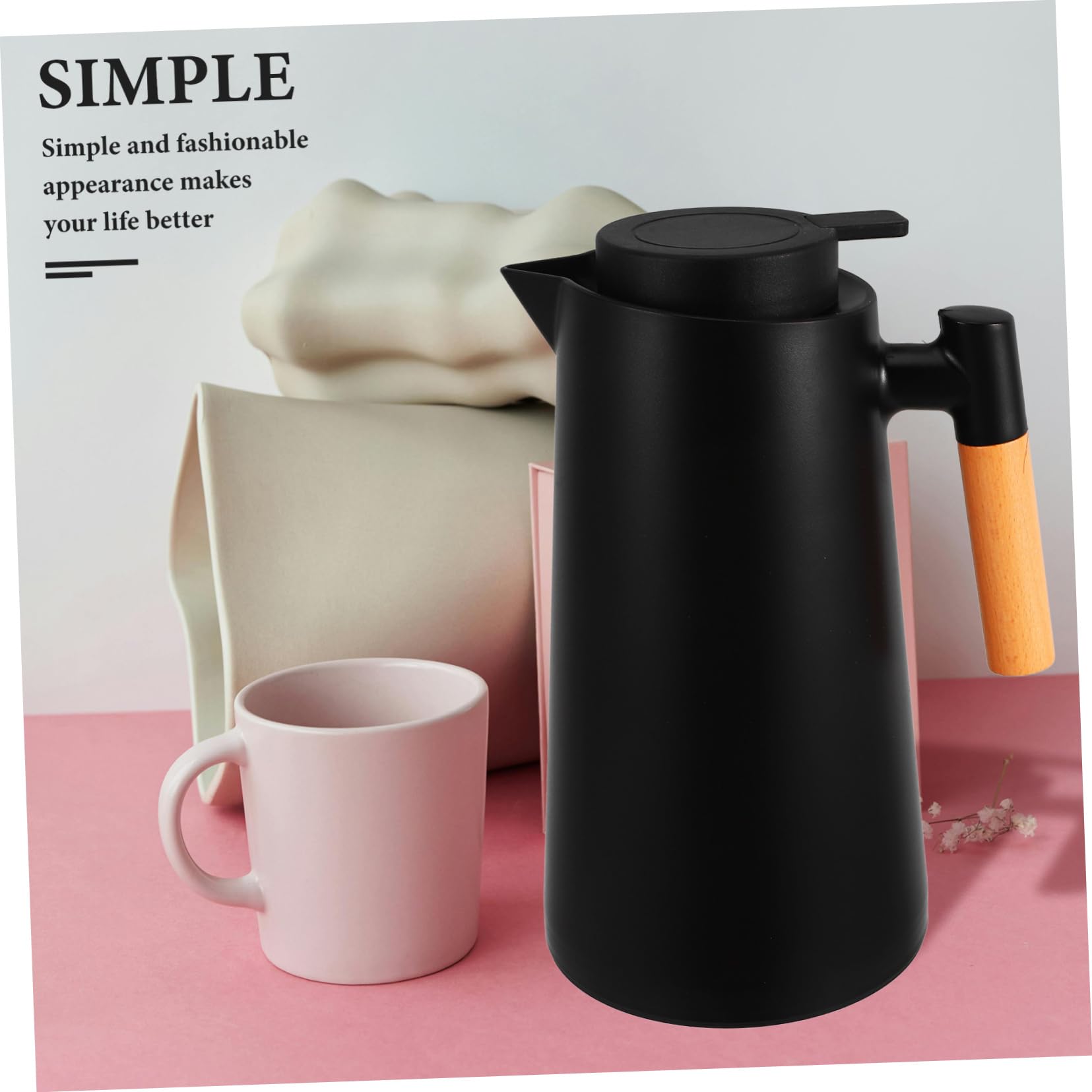 Vakuumisolierte Kaffeekanne Thermoskanne mit Deckel Robuste Wasserflasche für Heißgetränke und Kalte Getränke für Zuhause und Büro