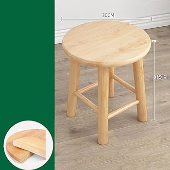 Amazon.co.jp: THLD スツール 丸 木製スツール 円形 ウッドスツール