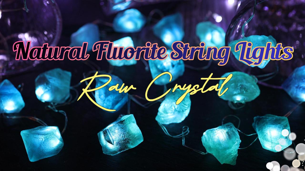 Amazon.com: Natural Fluorite String Lights Raw Crystal Decorative