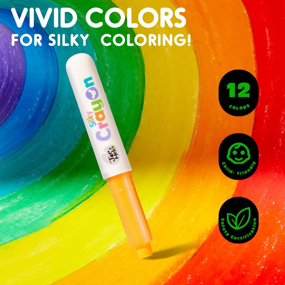 Jarmelo Ultra Silky Washable Crayons-12 colors - Image 3 thumbnail