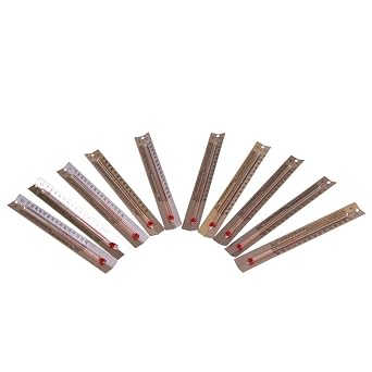 hand2mind V-Shaped, Dual-Scale, Mercury-Free Thermometers for Indoor Science Use Pack of 10