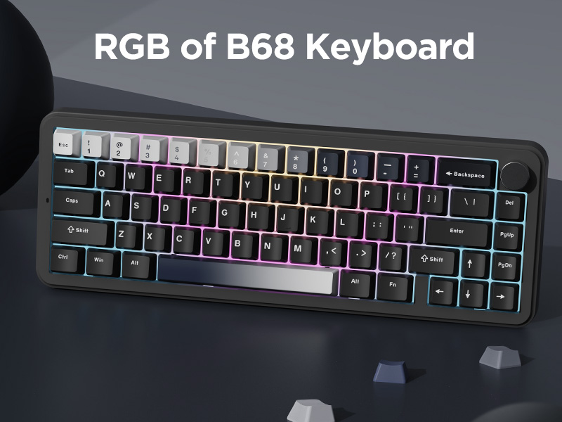 Amazon | YUNZII B68 65％ ワイヤレスメカニカルキーボード ゲーミング