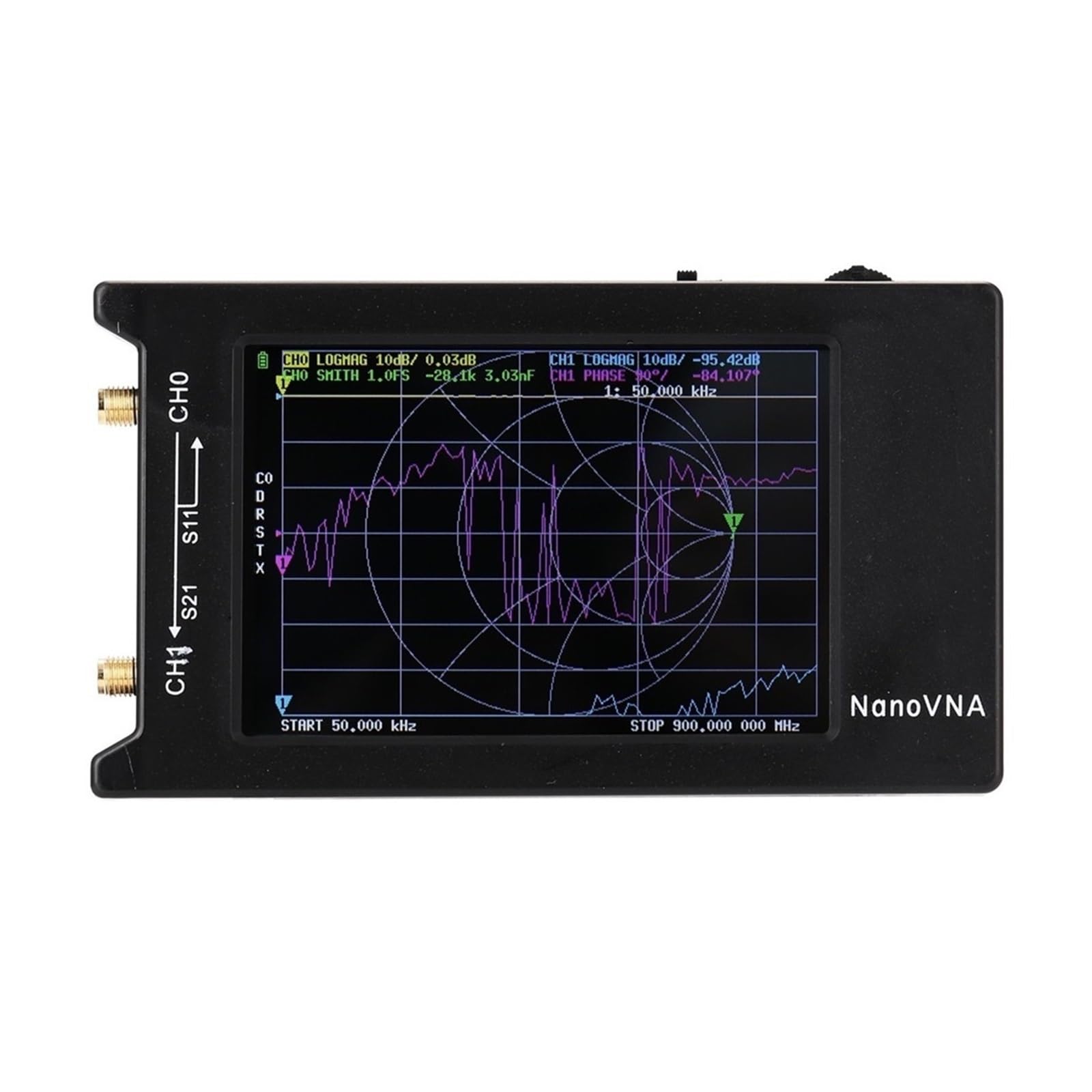 Analizator sieci NanoVNA-H4 Wektorowy Analizator Anten Sieciowych 10 KHz-1,5 GHz MF HF VHF UHF Cyfrowy Tester VNA-H do diagnostyki kabli sieciowych
