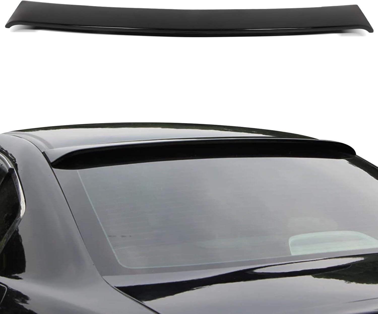 SCITOO Roof Spoiler Fits for 2008-2012 for Honda Accord Glossy Black Rear Window Roof Spoiler