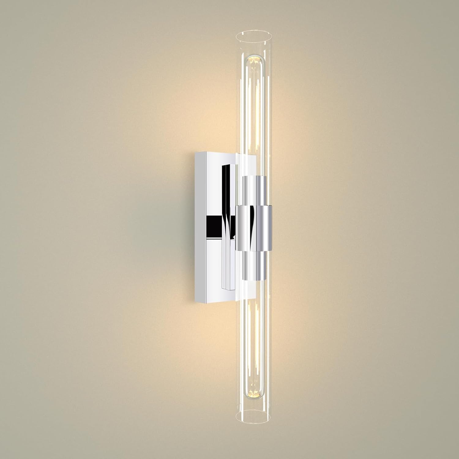 Chrome Wall Sconces 24", Modern Wall Light Fixtures Indoor, Wall ...