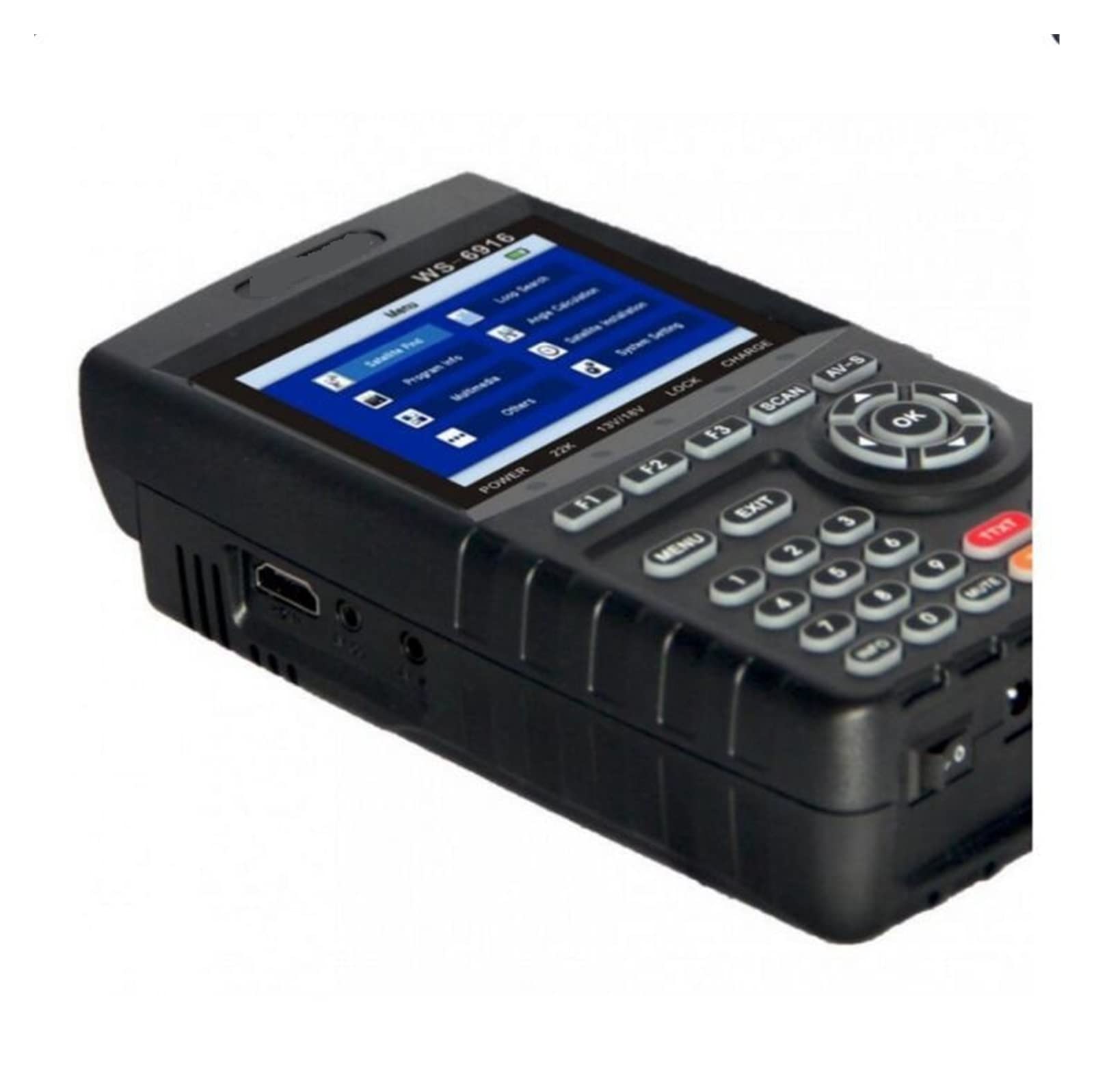 Buscador de SatéLite, Satfinder Dvb S2 DVB-S2 Digital Satellite Finder Meter MPEG-2/MPEG-4 WS 6916 Full Hd H.264 con batería Lion