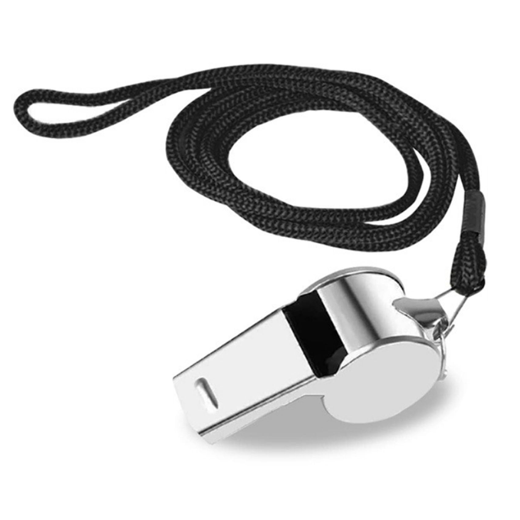 iJiGui Metal Referee Whistle, Stainless Steel Whistle, Sports Whistles Loud Sound Whistle with Lanyard, Ideal for Football Coaches and Officials