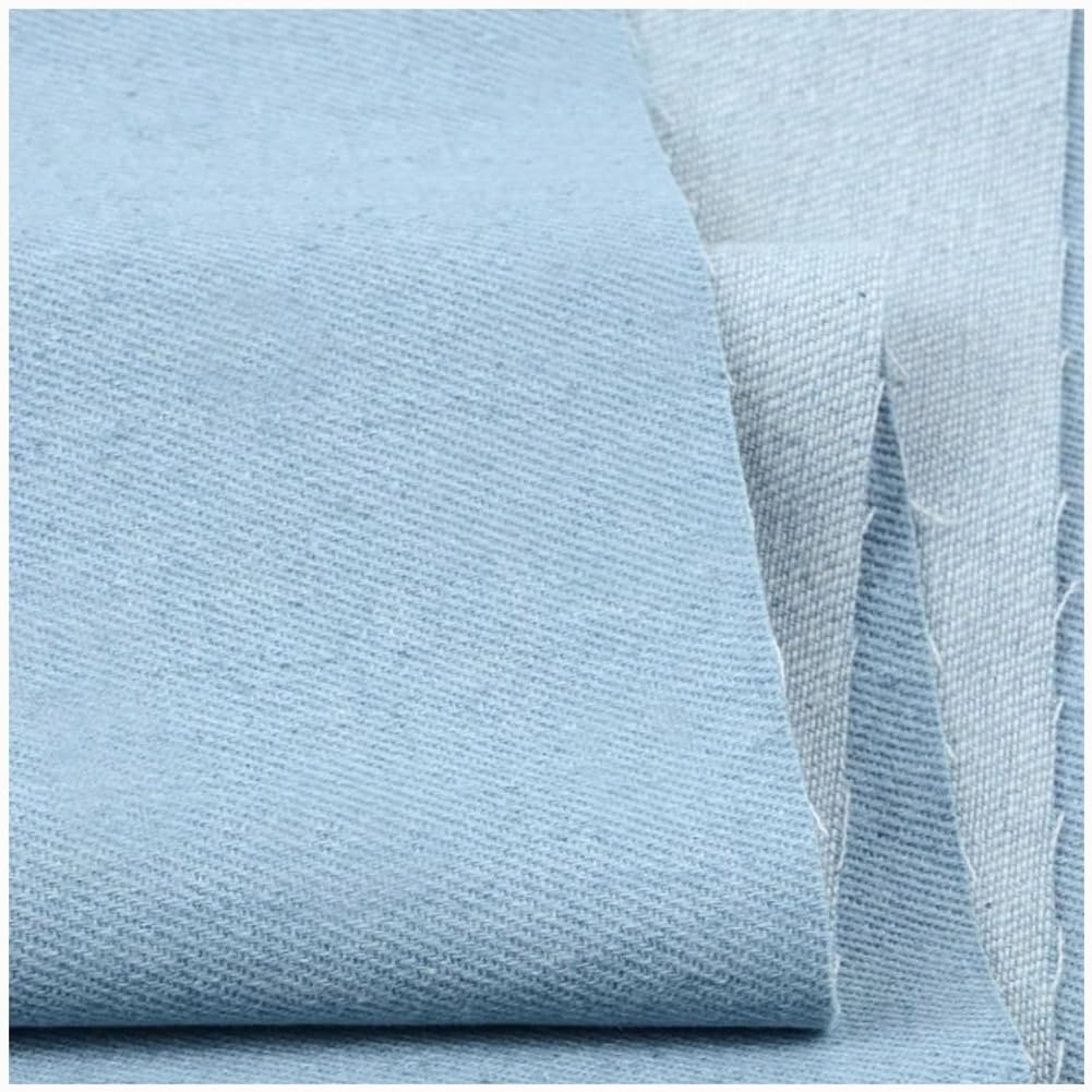 12OZ Denim Fabric 59 Inch Cotton Material for Sewing Quilting Clothes Fabric DIY Craft Wrapping Hair Sewing Accessories Holiday Decor(Black,0.5x1.5M)