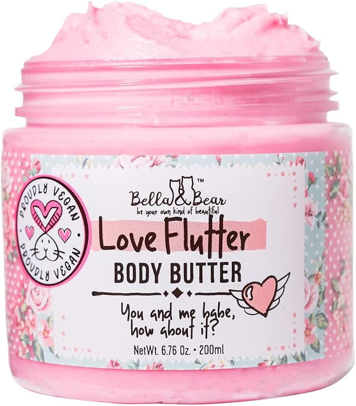 Bella & Bear Love Flutter Manteiga Corporal com manteiga de karité, 190 g