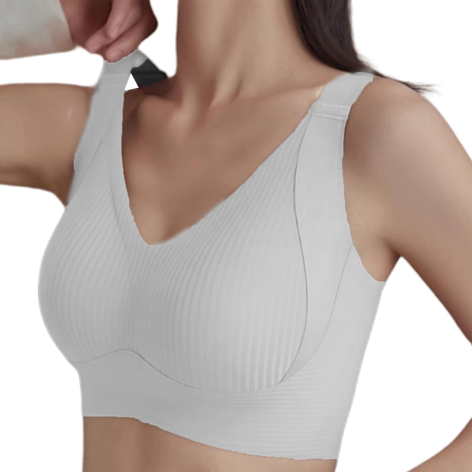 MHADBKH Invisible Lift Bra for Women Comfort Push Up Full Cup Padded Bustier Coverage Everyday Underwear Invisible Bra Cup Padded