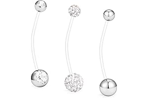 14G Long Belly Button Rings for Pregnant Women