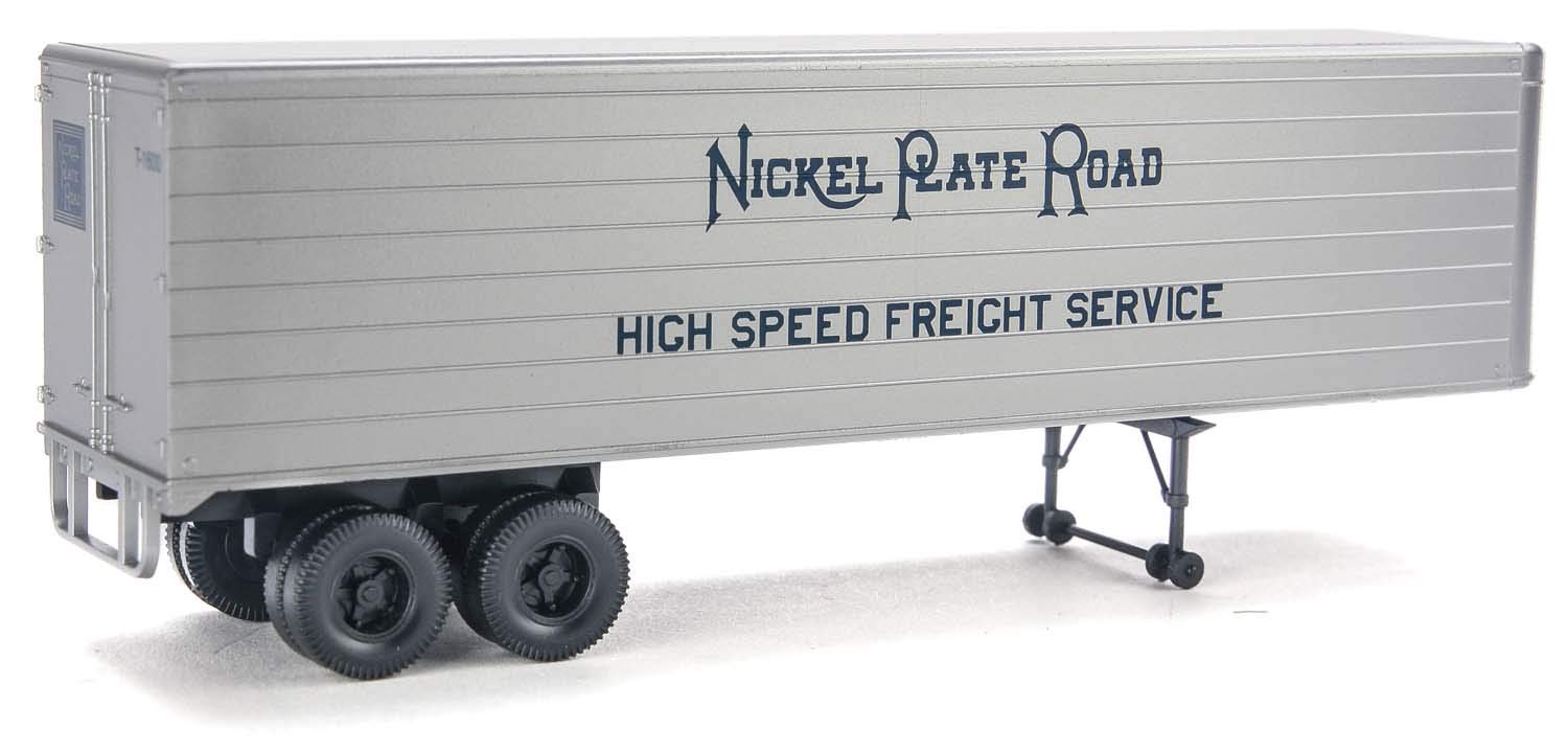 Walthers Trainline 35' Fluted-Side Trailer 2 Pack Nickel Plate Road - Assembled Train Collectable Train