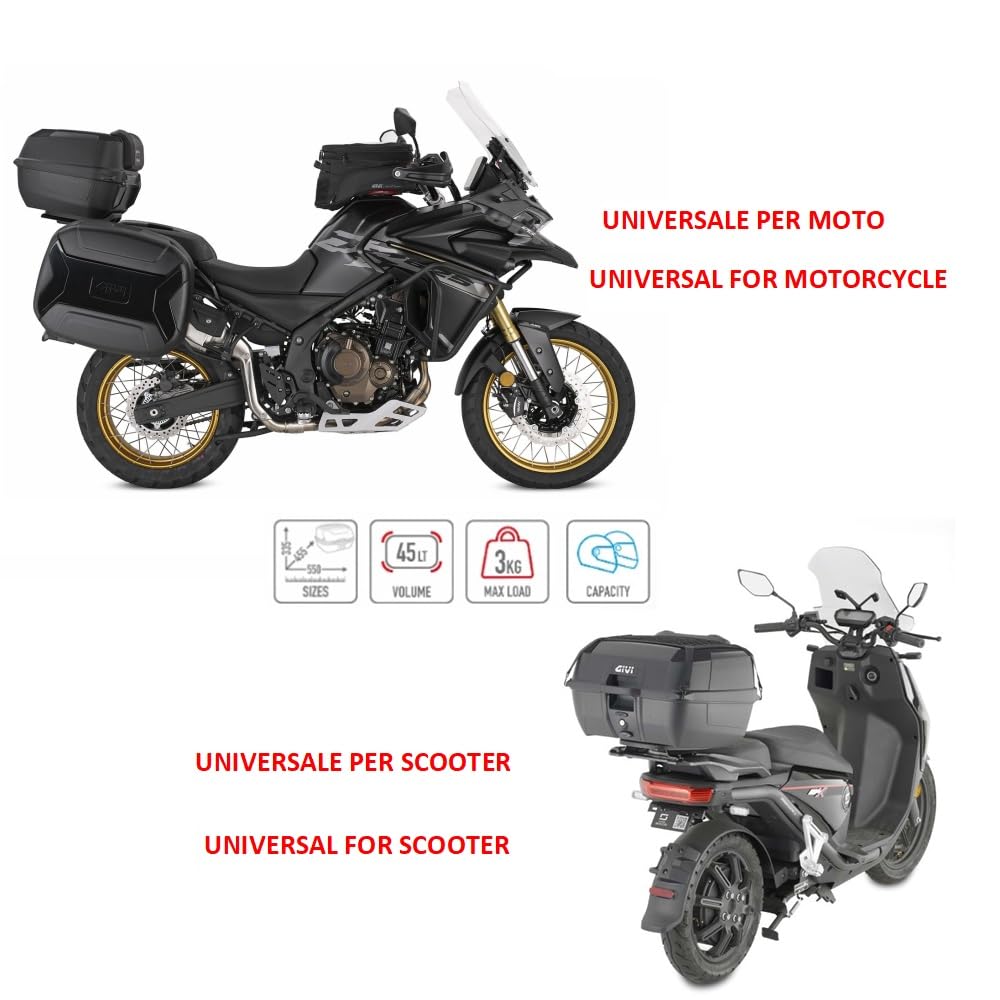Compatible con 1450 Heritage Softtail Classic FLSTC Baúl B45B + Maleta Monolock 45 l todo negro baúl con red elástica + respaldo + alfombrilla + placa + kit de montaje