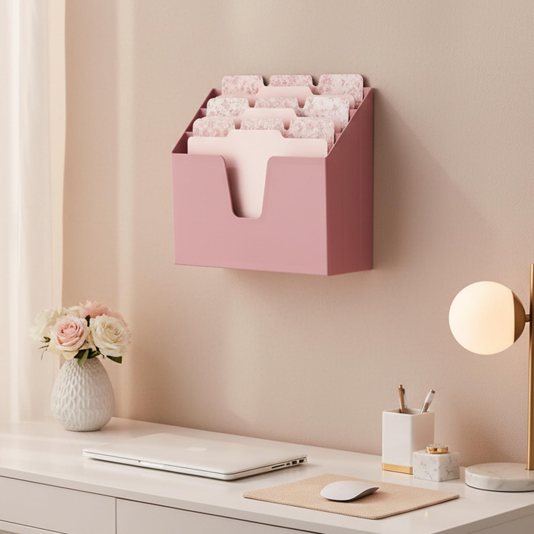 Acrimet Horizontal Trieur Organisateur de Document A4 (Plastique) (Couleur Rose)