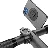Bike Handlebar Phone Mount with 4-Point Buckle – Universal Clamp for Scooter, E-Bike, MTB | 3M Adhesive Adapter | CNC Aluminum Holder