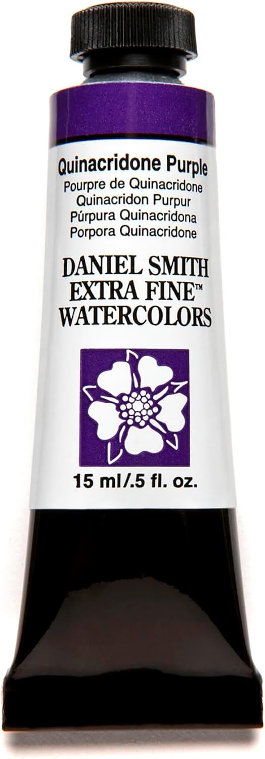 DANIEL SMITH 284600225 Extra Fine Watercolor 15ml Paint Tube, Quinacridone Purple