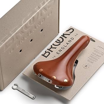 Amazon | BROOKS レザーサドル 細身で美しいクロムメッキレールの