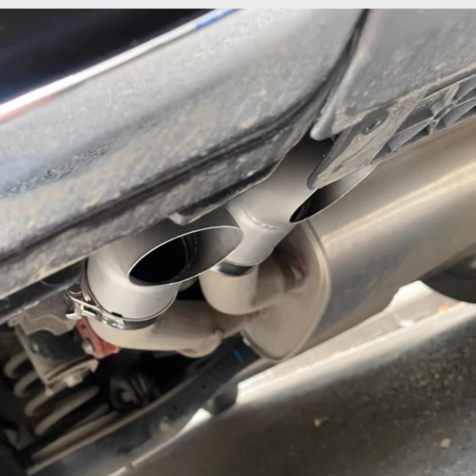 Tubo De Cola De Coche Repuestos Para Automóviles Supresor De Tubo Escape Conexión Codo Salida Acero Inoxidable Cola Tubo Escape(77mm)