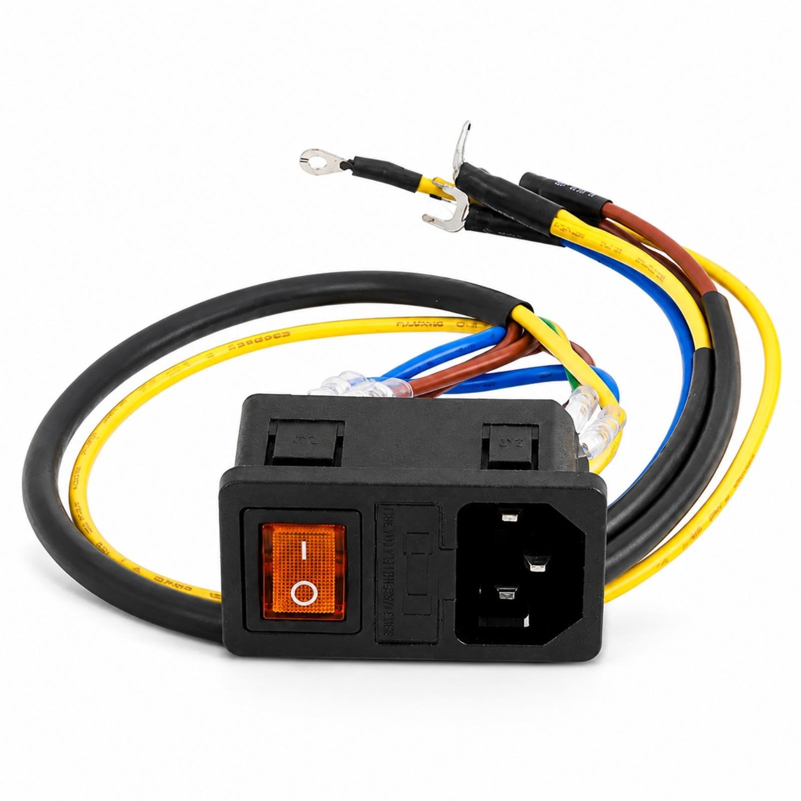 Rocker Switch Power Socket Inlet Module Panel-Mount Power Socket Switch Kit Wired IEC 320 C14 Inlet for 3D Printer Makers, Custom Electronics Projects-picture-12