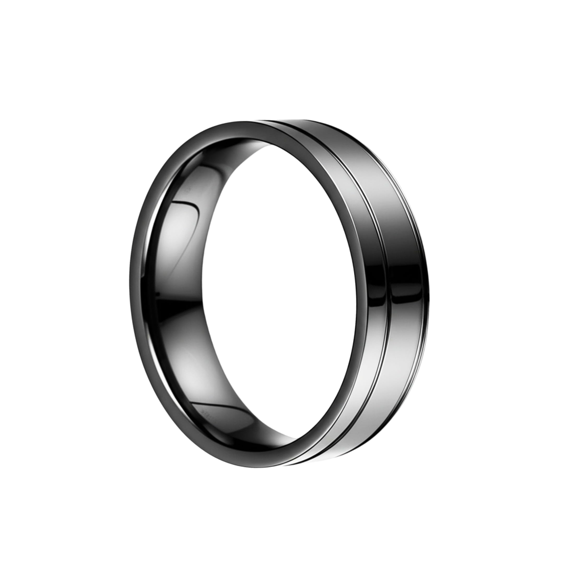 the men thing Royal Series - NOIR AXIS RING - Pure Stainless Steel Men’s Black-Plated Ring – Statement Luxury Jewelry (Size : 17-19-22-25-27)-picture-36