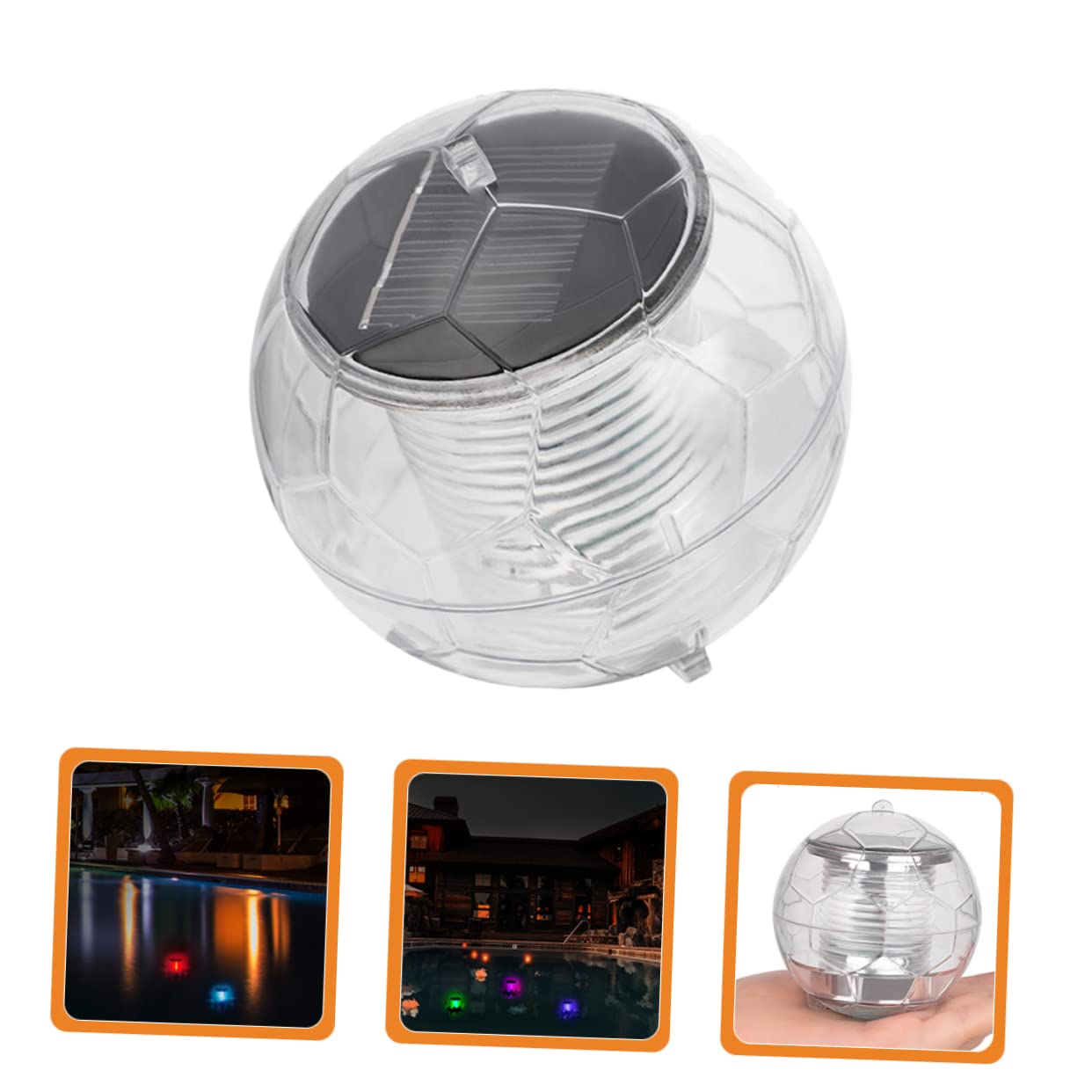 BESPORTBLE 3piezas Luces Flotantes Solares Led Para Piscina Iluminación Para Jardín y Decoración De Fiestas Acuáticas Diseño De Bola Para Estanques y Exteriores