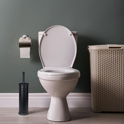 Miniatura 7 de Blue Donuts Escobilla de inodoro y soporte - Soporte para escobillas, escobilla de inodoro con soporte, cepillo limpiador de inodoro y soporte,