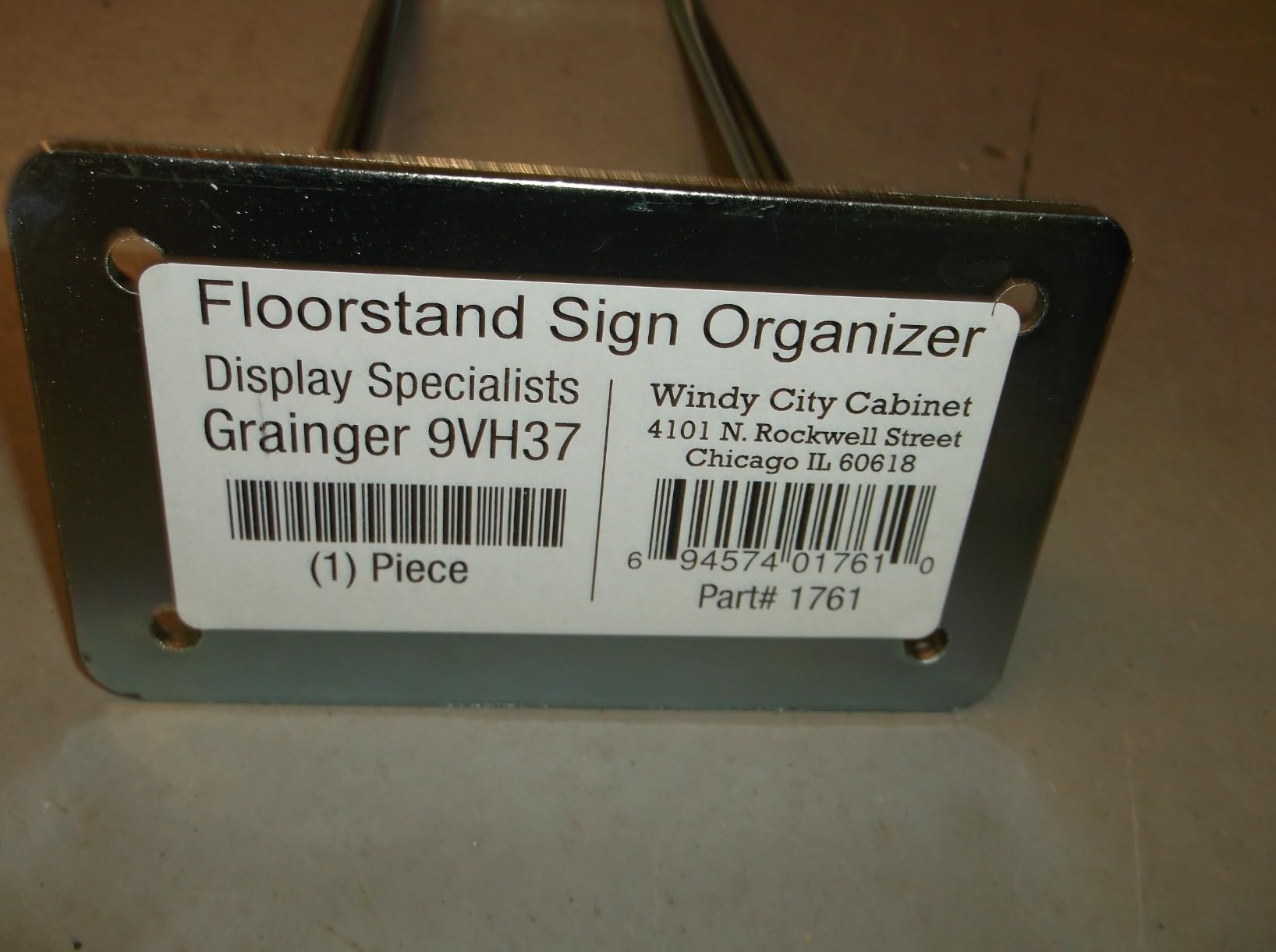 Caution Wet Floor Safety Sign Hanger - Durable Zinc Plated Steel - Wall-Mountable - 5 Sign Capacity - Discreet, Compact, Easy to Install - Hardware Included