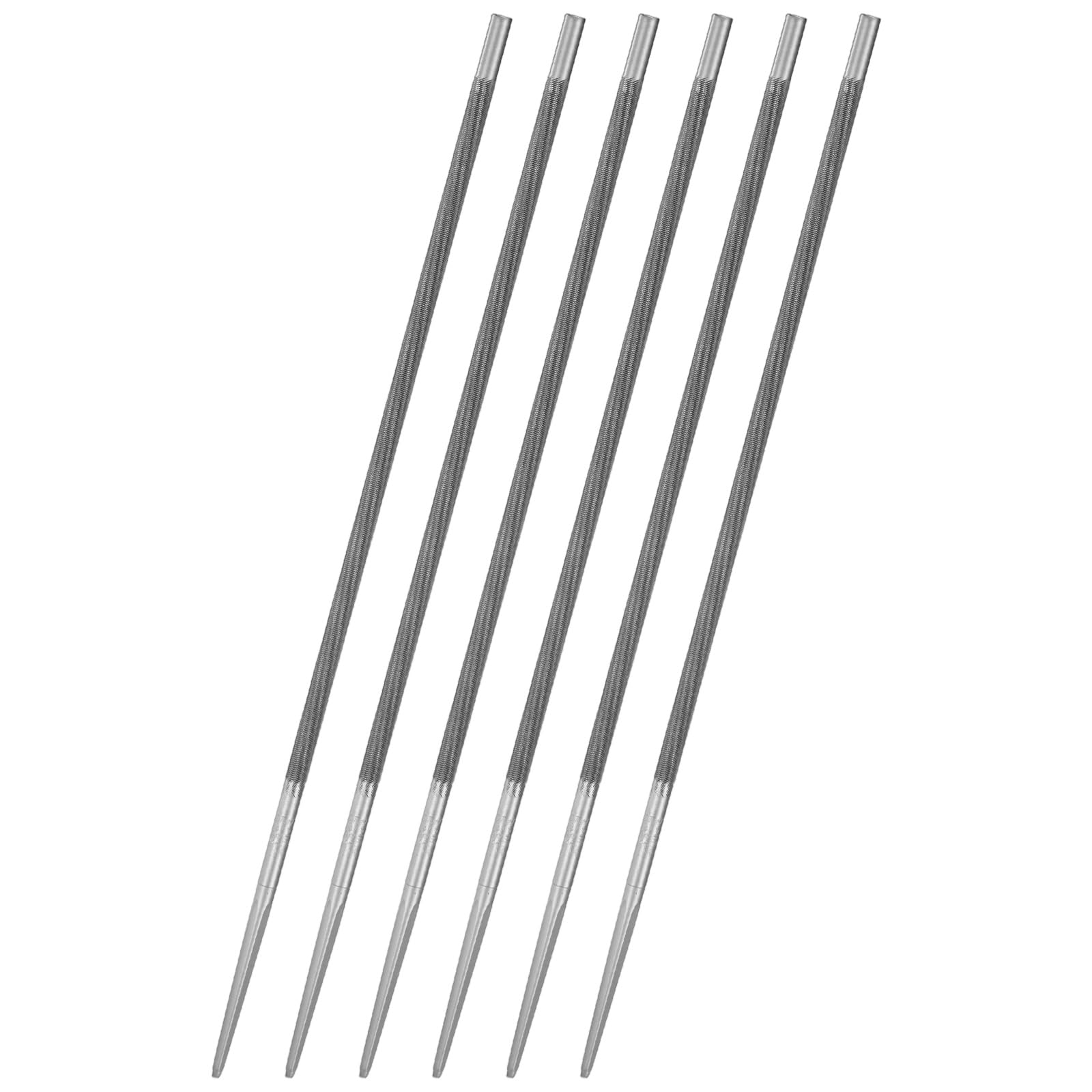 TIXIPEM Round Chainsaw File [6pcs] - Circular Chainsaw Hand Steel Files for Electric Chain Saw Chain&Woodworking - [Silver-3/16 Inch]