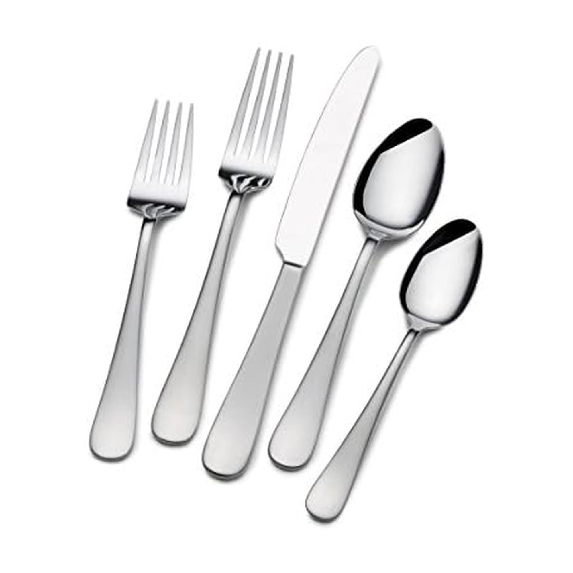 Gourmet Basics by Mikasa Satin Symmetry 20-Piece Stainless Steel Flaware Set, Service for 4