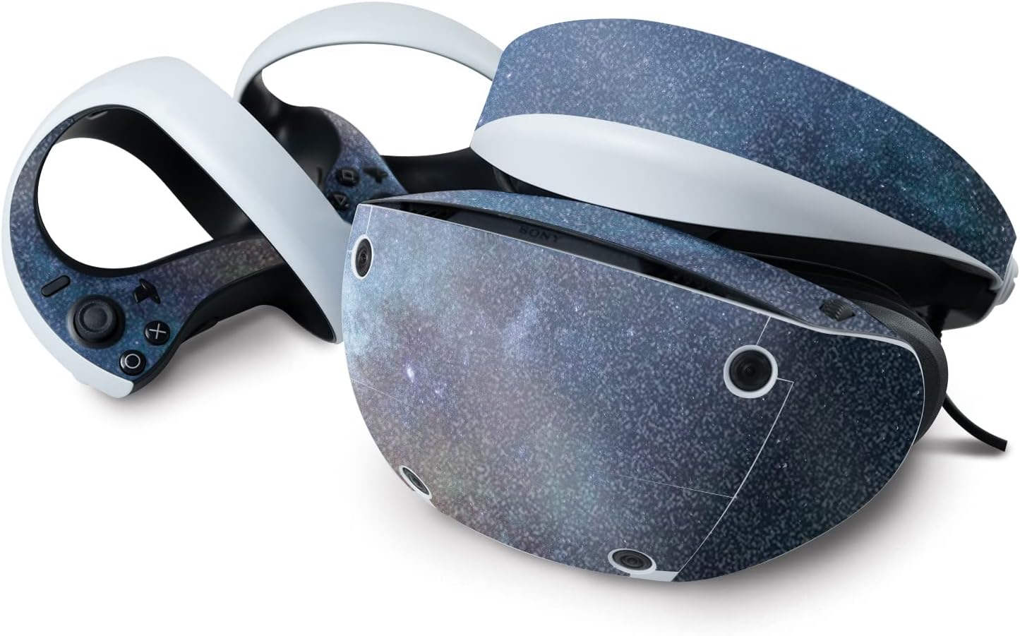 MightySkins Glossy Glitter Skin Compatible with Sony Playstation VR2 - Astro Sky | Protective, Durable High-Gloss Glitter Finish | Easy to Apply & Change Styles | Made in The USA