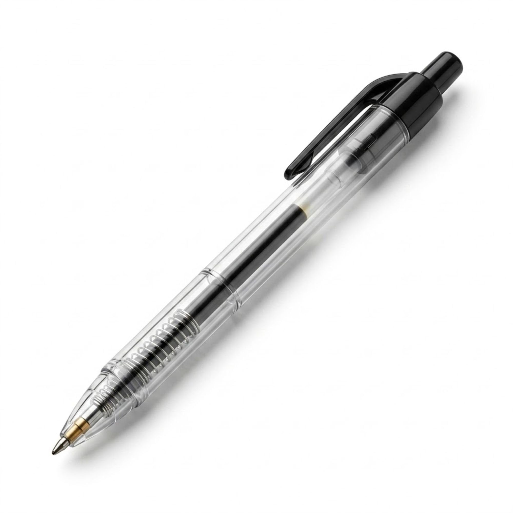 50 Pack Smooth Write Retractable Black Ink Ballpoint Pens | Click Pens for Office, School & Home Use | Bulk Pack Smooth Writing Retractable Pens | Comfortable Grip Fast Dry Ink Everyday Writing