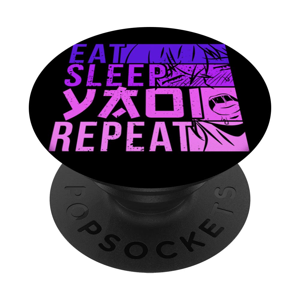 Eat Sleep Yaoi Repeat Fujoshi Anime Boy Gay Manga PopSockets Adhesive PopGrip