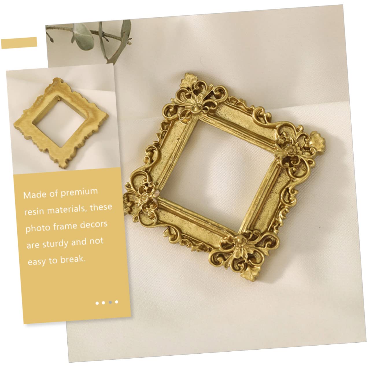 Alipis Diy Cell Phone Case Decor Small Photo Frame Ornaments Vintage Picture Frame Decor