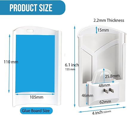 Fruit Fly Traps for Indoors, Plug in Light Flying Insect Trap, Fly Trap Indoor, Gnat Traps for House Indoor, Fly Catcher Mosquito Killer, Bug Zapper for Home(1 x Trap & 4 x Refills) - Image 6