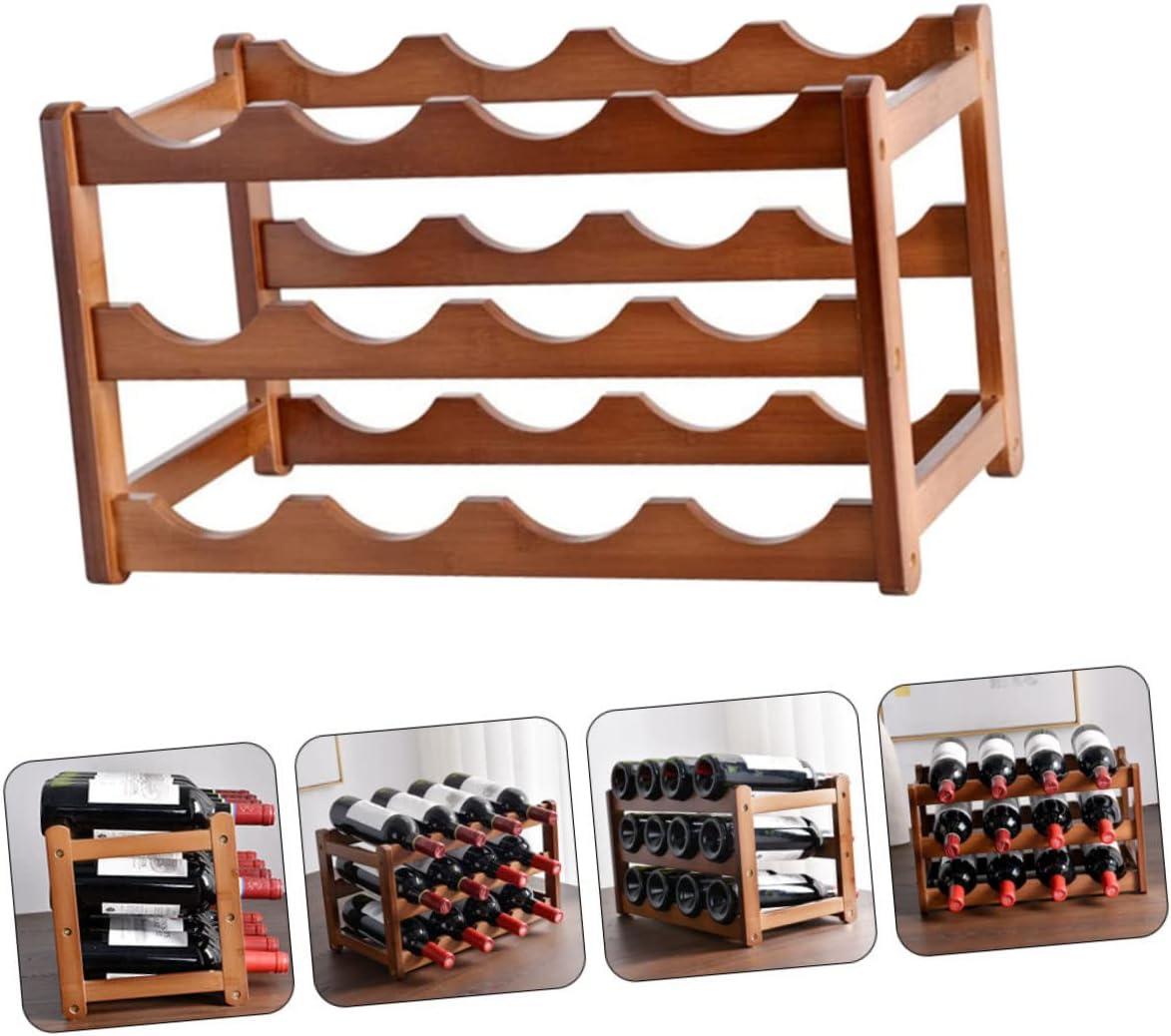 PRETYZOOM Bottles Wine Rack Organizer Wine Display Stand for Home Bar and Party Stylish Storage for Bottles Space-Saving Design for Kitchen and Dining