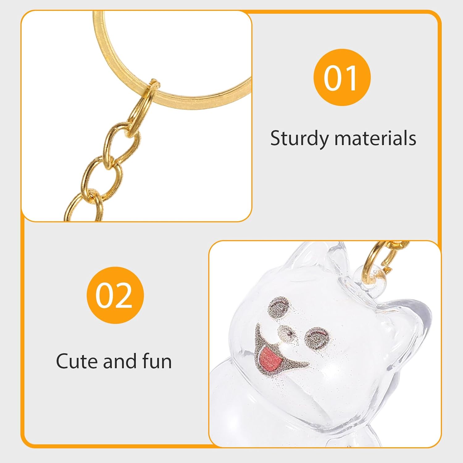 4pcs Dog Hair Keepsake Keychain Box for PET Owners image 3