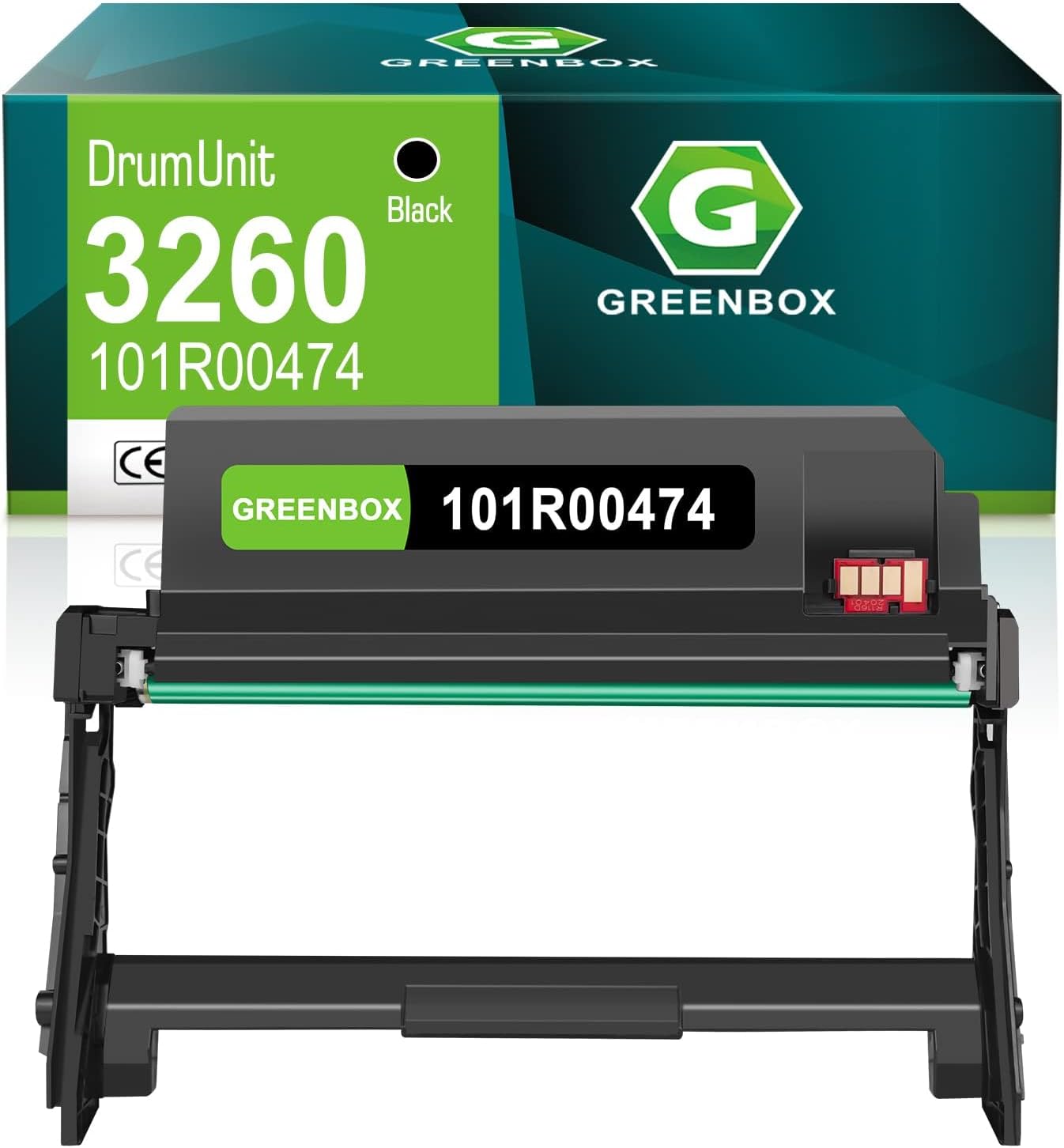 GREENBOX (NO Toner) Compatible 101R00474 Drum Unit Replacement for Xerox 101R00474 Drum for Phaser 3260 3260DI 3260DNI 3260DN, WorkCentre 3215 3215NI 3225 3225DNI 3225DN (Drum, 1 Pack)