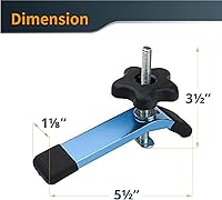 Vista 7 de POWERTEC 71168-P3 T-Track Abrazaderas de sujeción, 5-12 pulgadas de largo x 1-18 pulgadas de ancho, paquete de 6
