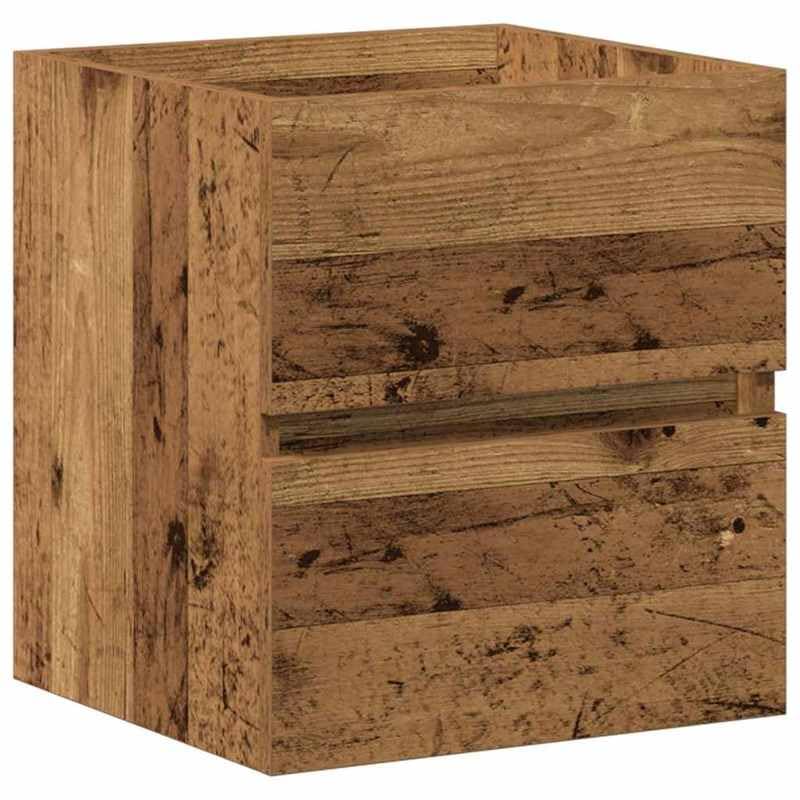 Eleganz Mueble de baño de madera con aspecto de madera envejecida, 41 x 38,5 x 45 cm, elegante armario de almacenamiento para lavabo con encanto rústico