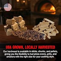 Vista 7 de Trozos de Madera para Ahumar, Trozos de Madera Dura de Cerezo Totalmente Natural para Parrillas y Ahumadores, Añade Rico Sabor a Humo a Cerdo, Res