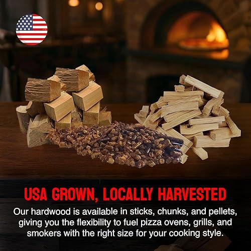 Miniatura 7 de Trozos de madera para ahumar, piezas de madera dura de nogal totalmente natural para parrillas y ahumadores, añaden un rico sabor a humo a cerdo,