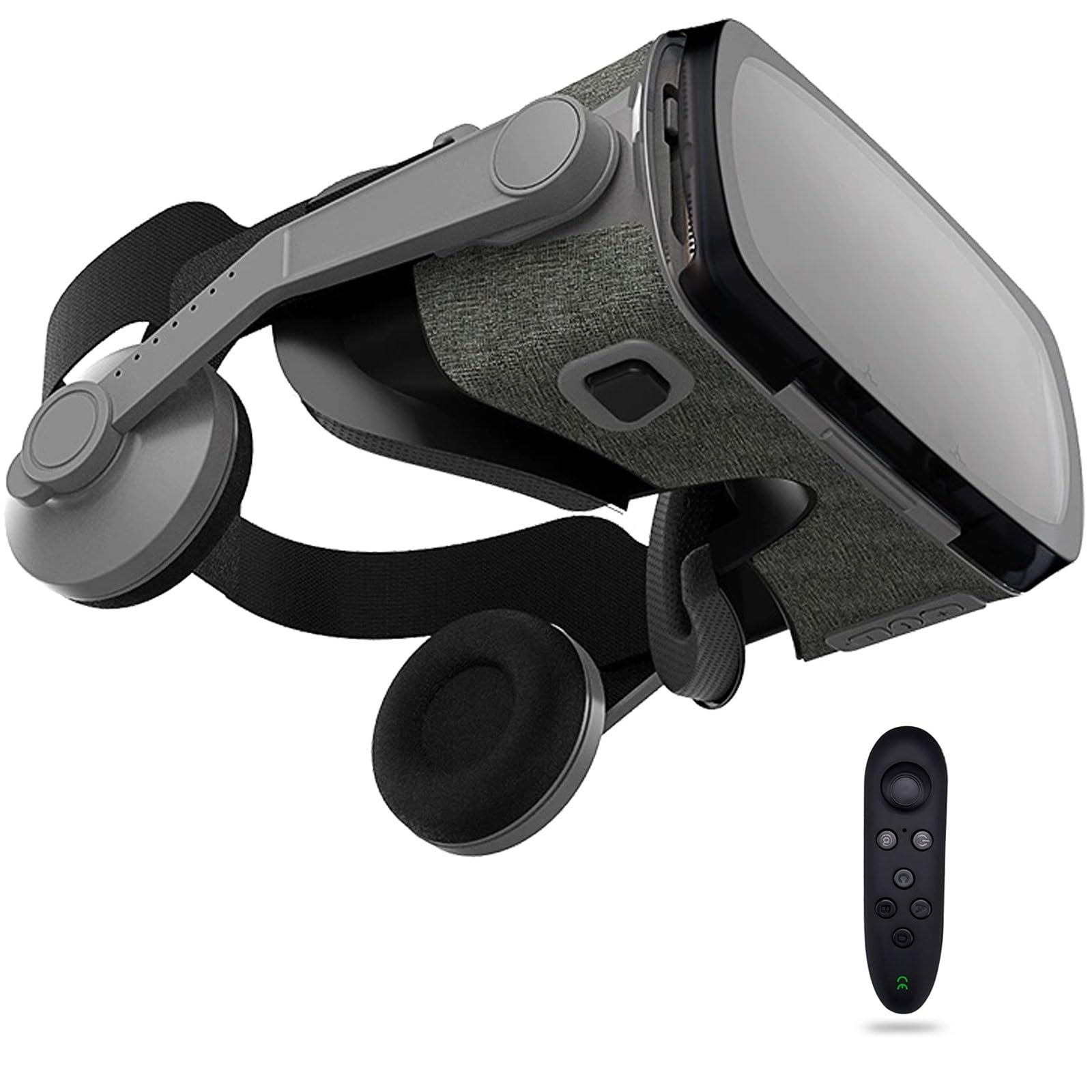 Gafas VR, Gafas de Virtual Reality 3D, VR Gafas con Controlador Bluetooth, Compatibles con Dispositivos Android y iPhone 4,7-7,2 Pulgadas, para niños y Adultos(F)