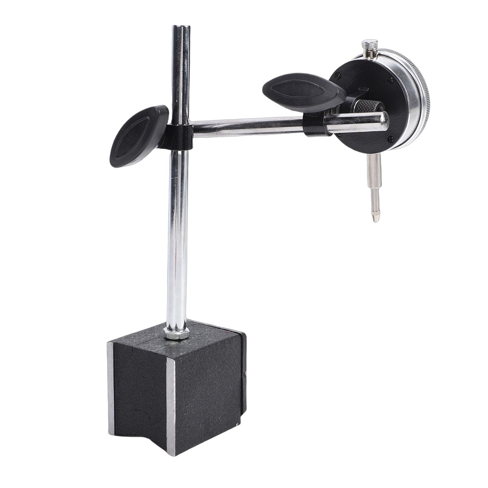 Fafeicy Set Comparatori a Quadrante, Misurazione Ad Alta Precisione 0-10 Mm, Comparatore a Quadrante con Base Magnetica, Precisione 0,01 Mm, Acciaio Legato per Uso in Officina e