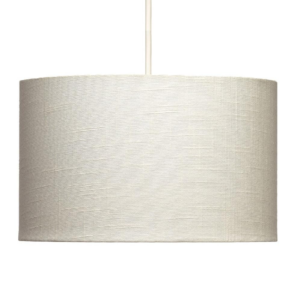 Britalia Cotton Cream Linen Vintage Easy Fit Round Drum Pendant Shade | White Hard Lined | 30cm Diameter (12 Inch) | None Electric | Pendants & Table Lamps | Fits All Lampholder Types E14 E27 B15 B22