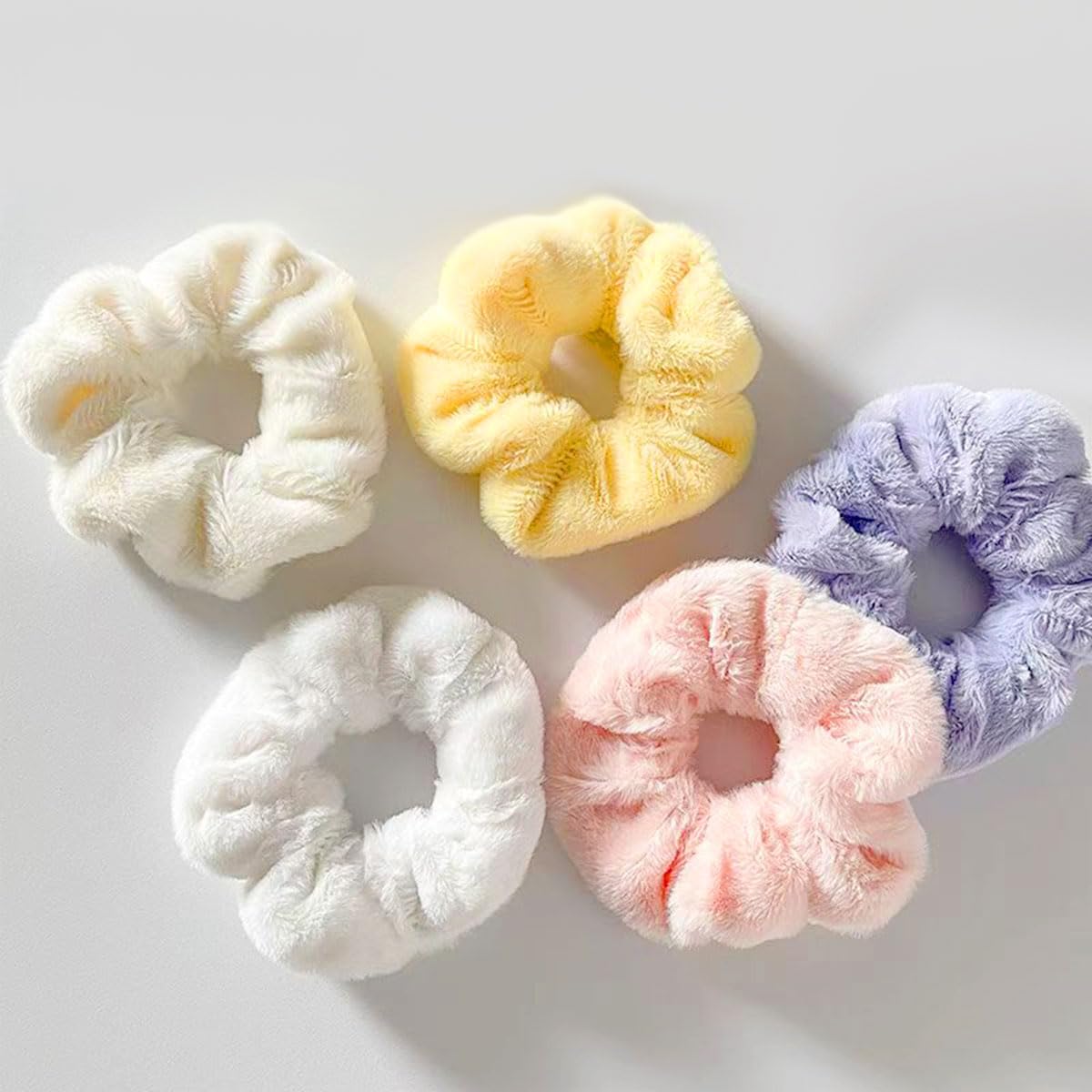 5Pcs Colorful Girls Hair Scrunchies Ponytail Holders Big Scrunchie Hair Ties Elastic Soft Ponytail Holder Ponytail Holders Hair Scrunchies Soft Elastic Hair Bands Hair Accessories for Girls and Wo - Image 3
