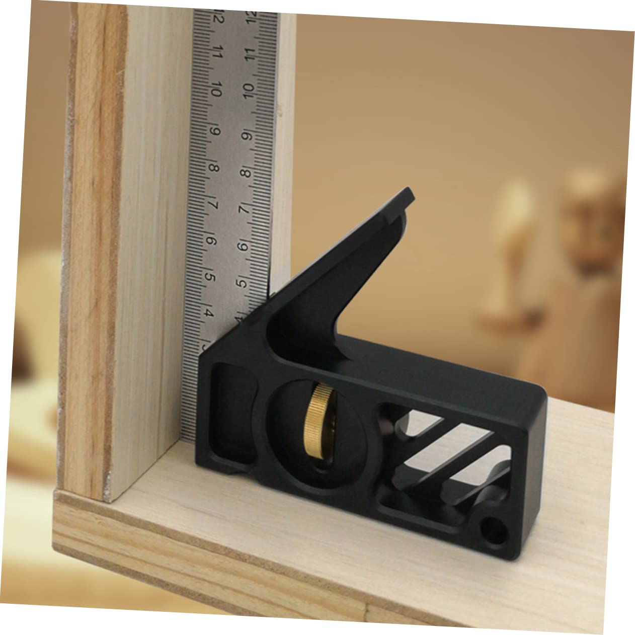 VILLCASE Limitador De Regla De Ángulo Para Carpintería y Útil Como Escuadra Combinada Para Trabajos De Carpintería