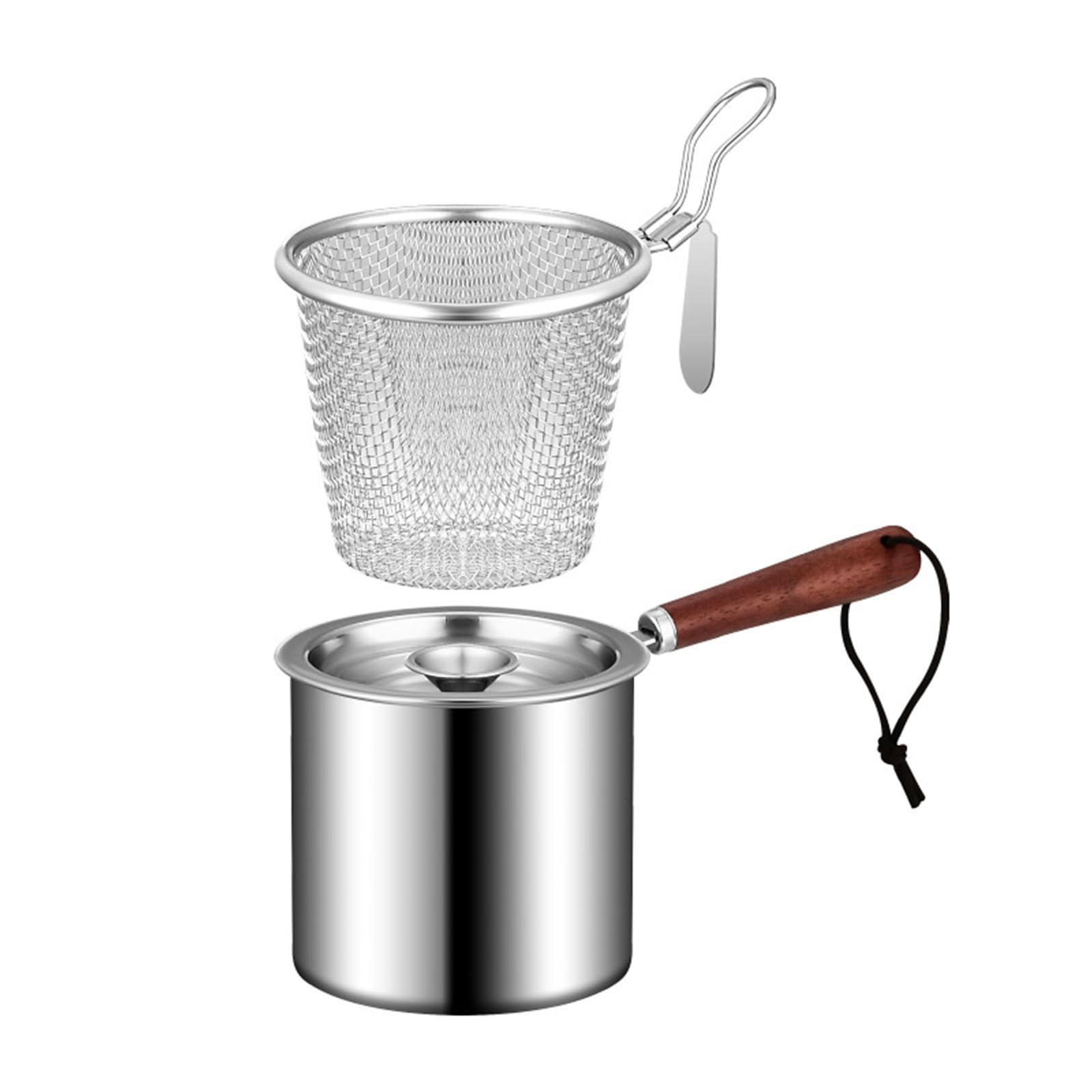 Frytownica, przenośny kosz do smażenia frytek ze stali nierdzewnej 304, japońska patelnia Tempura, kosz na makaron (large)