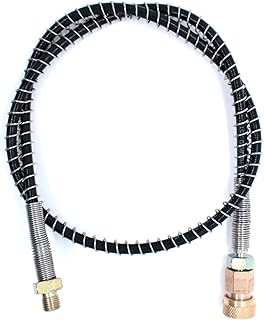 TUXING High Pressure Spring Filling Stations Refill Hose,with 8mm Quick Connector, M10 Female Connector Spring Hose for PCP/Automatic Hand Pump High Pressure Air Pump and for Compressor