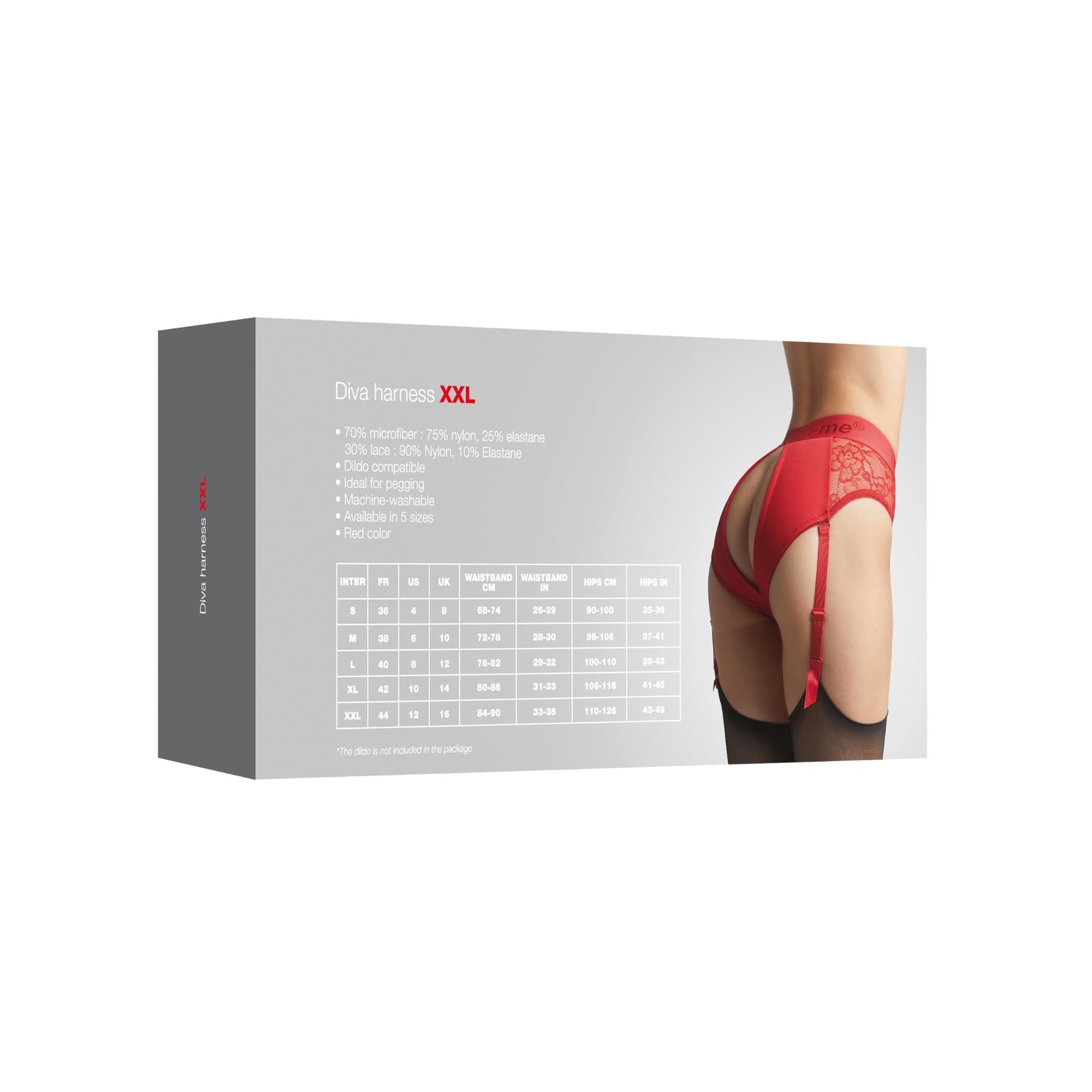 Strap-On-Me Harnais Lingerie Diva – Vestibilità Elegante Effetto Seconda Pelle, Lingerie Erotica in Pizzo per Donna, Compatibile con Strap-On e Dildo, Ideale per Pegging, BDSM e Giochi di Coppia